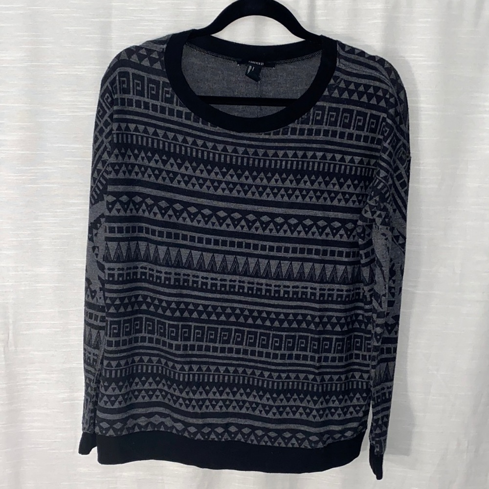 Black Oversized Long Sleeve Tee